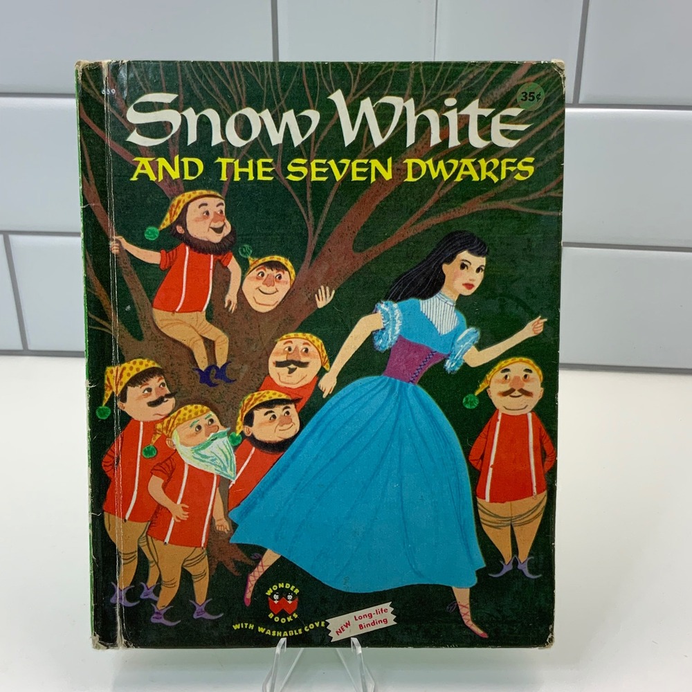 Vintage 1955 Snow White and the Seven Dwarfs Wonder Books Art Seiden Hardcover